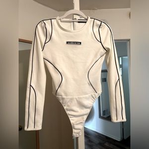 Maniere de voir piped bodysuit long sleeve uk10 US 6